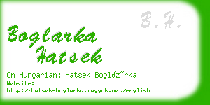 boglarka hatsek business card